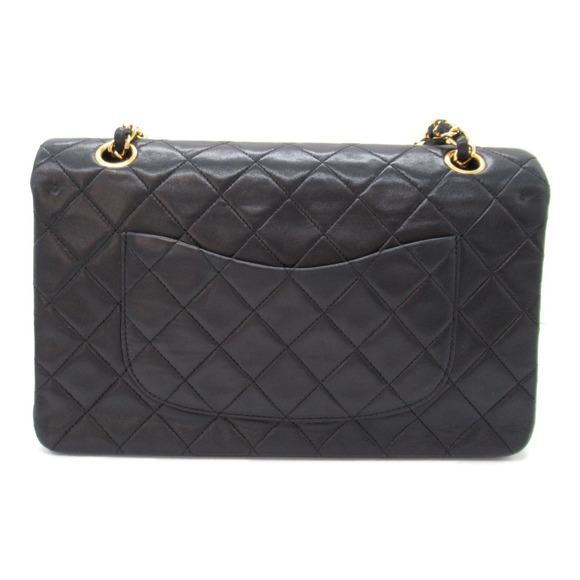 Chanel Flap Double Shoulder Black Matelasse Lambskin Bag Chain - Picture 1 of 10